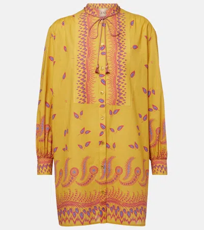 Valentino Printed Cotton Muslin Shirt Dress In Multi