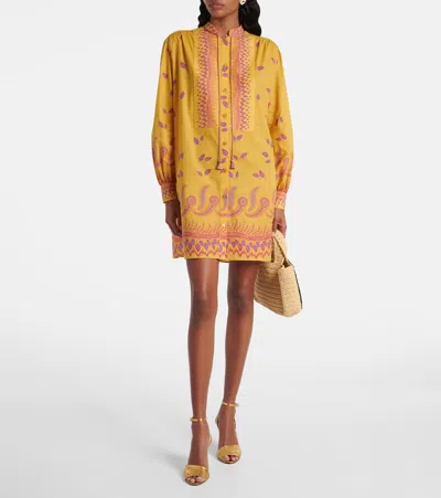 Valentino Printed Cotton Muslin Shirt Dress In Multi