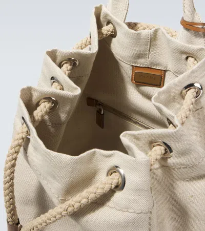 刺绣帆布水桶包