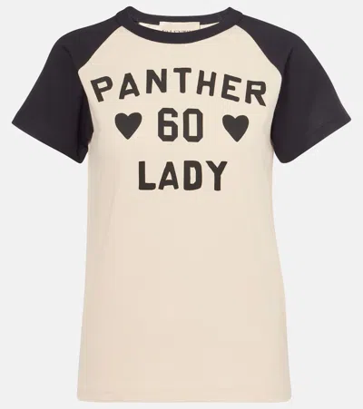 Valentino Printed Cotton Jersey T-shirt In Neutral