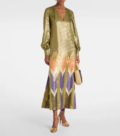 Valentino Garavani Ladycrush Sandal In Laminated Calfskin 85mm In Gold