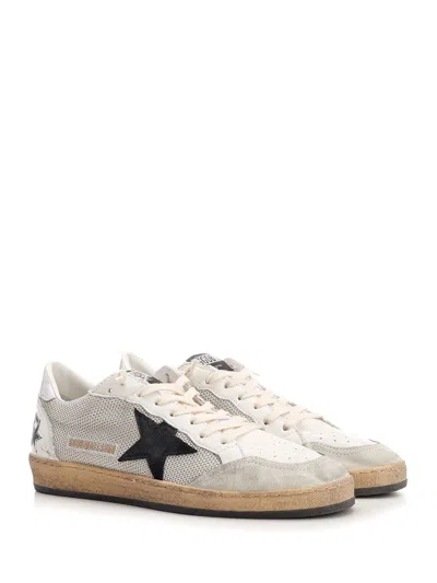 Golden Goose Deluxe Brand Men Ball Star Double Quarter Low-top Leather Sneakers With Used Effect In Neutral