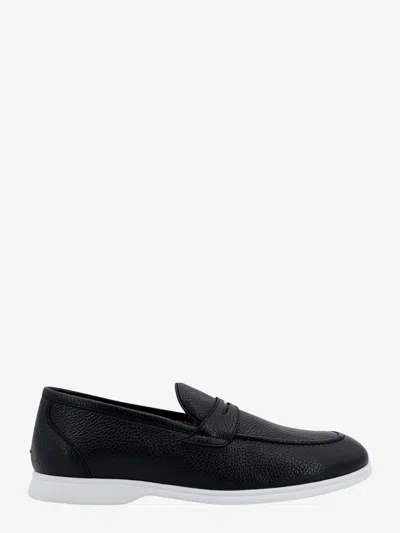 Kiton Black Leather Loafers