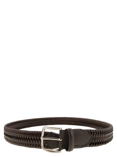 Alberto Luti Woven Leather Belt