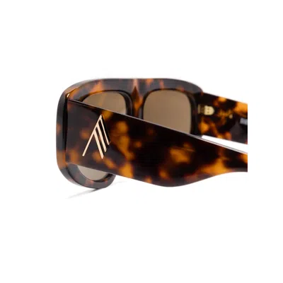 Attico Pilot Square Sunglasses Wide Arms In Brown