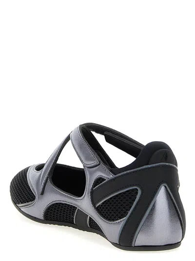 Attico Floor 01 Mesh And Leather Ballerinas Flat
