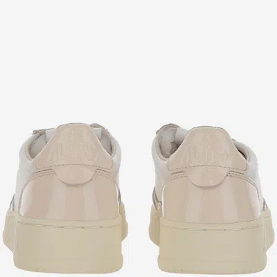Autry Low Sneaker With Contrast Panels And Perforated Detailing In White