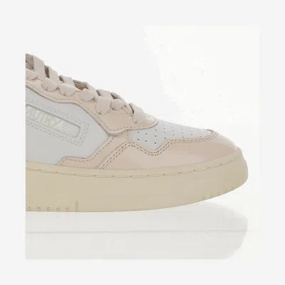 Autry Low Sneaker With Contrast Panels And Perforated Detailing In White