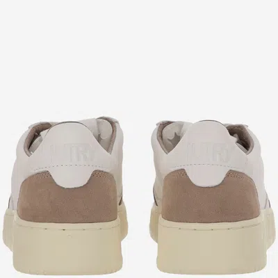 Autry Low Sneaker With Contrast Panels And Perforated Detailing In White