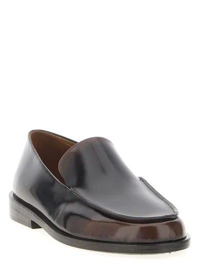 Marsèll Glossy Round Toe Loafers In Brown