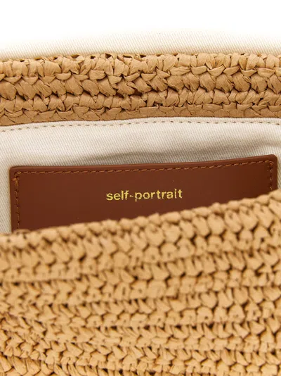 Self-portrait 'raffia Bow Charm' Shoulder Bag