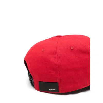 Amiri Red Ma Outline Canvas Cap In Red