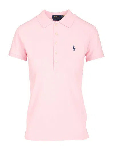 Polo Ralph Lauren 'julie' Pink Polo Shirt With Classic Collar And Pony Embroidery On The Front