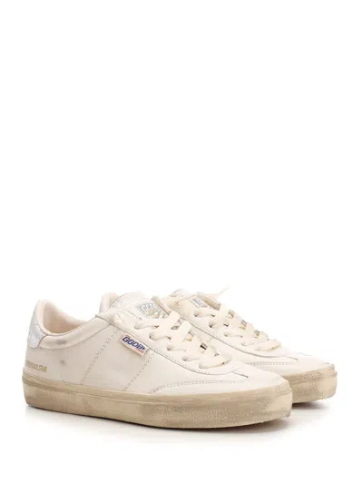 Golden Goose Soul Star Low-top Leather Sneakers With Used Effect In Neutral