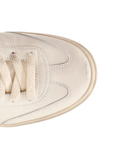 Golden Goose Soul Star Low-top Leather Sneakers With Used Effect In Neutral