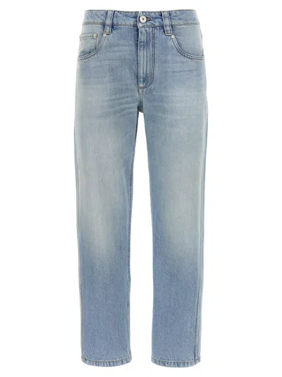 Brunello Cucinelli Straight Leg Jeans Light Blue In Blue