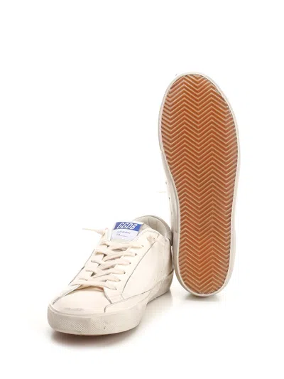 Golden Goose Super-star Nappa Upper Nabuk Star Suede Tongue Heel And Spur In White