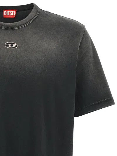 Diesel T-adjust Cotton T-shirt In Black
