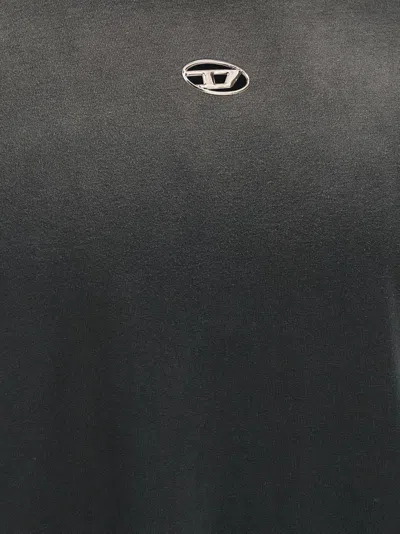Diesel T-adjust Cotton T-shirt In Black