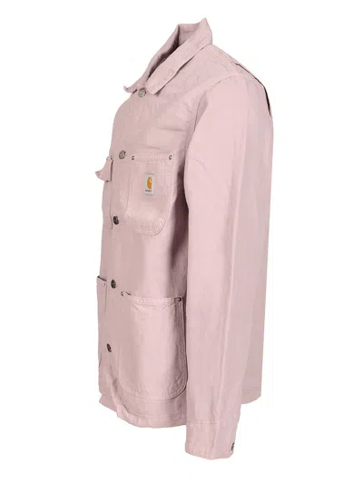 Carhartt Chore Coat With Chest And Front Pockets In Pink