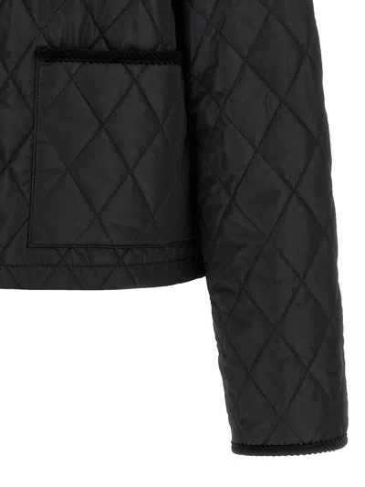 Burberry Check Lining Quilted Nylon Dorset Jacket Clothing In Black