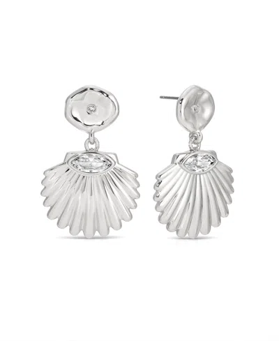 Ettika Santorini Cubic Zirconia Shell Drop Earrings
