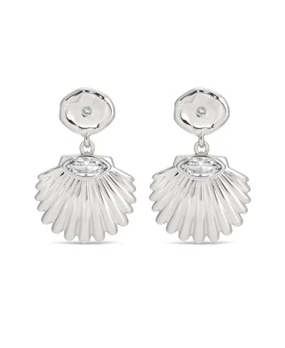 Ettika Santorini Cubic Zirconia Shell Drop Earrings