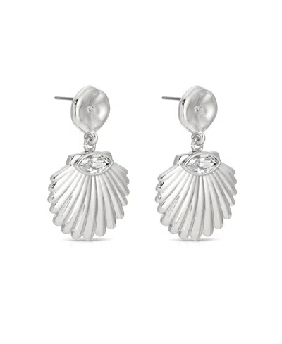 Ettika Santorini Cubic Zirconia Shell Drop Earrings