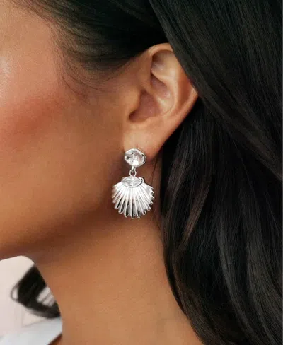 Ettika Santorini Cubic Zirconia Shell Drop Earrings