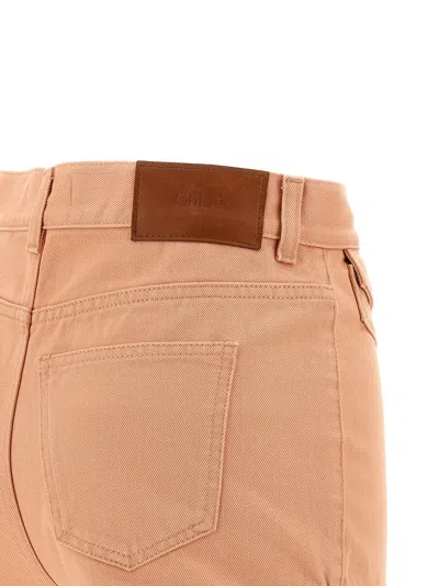 Chloé Chloe Women Salmon Denim Shorts