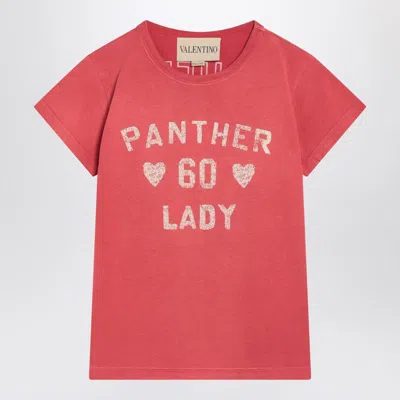 Valentino Panther Lady Graphic Print Crew Neck T-shirt