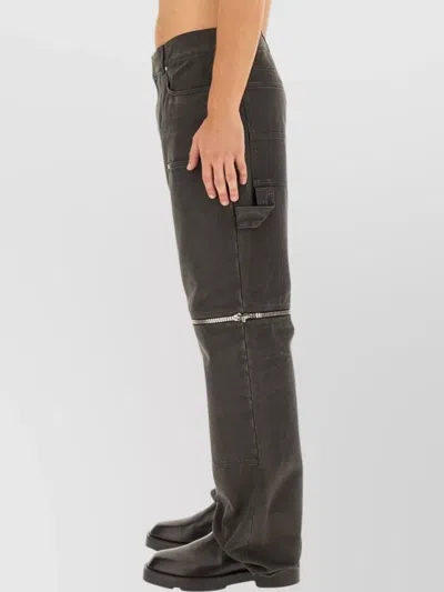 Givenchy Zippered Jeans With Cargo Pockets And Belt Loops In Black