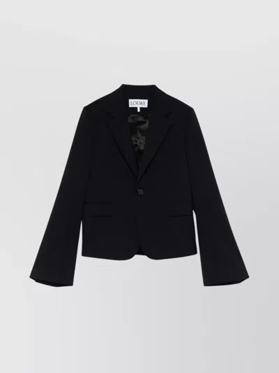 Loewe Flap Pockets Tailored Jacket In Black