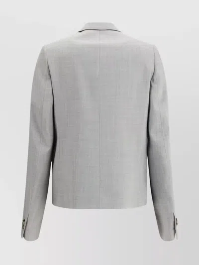 Loewe Single-breasted Jacket With Wide Sleeves In Gray