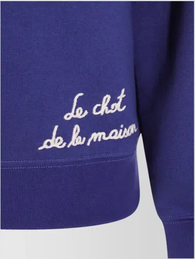 Valentino Blue Cotton "v" College Sweatshirt