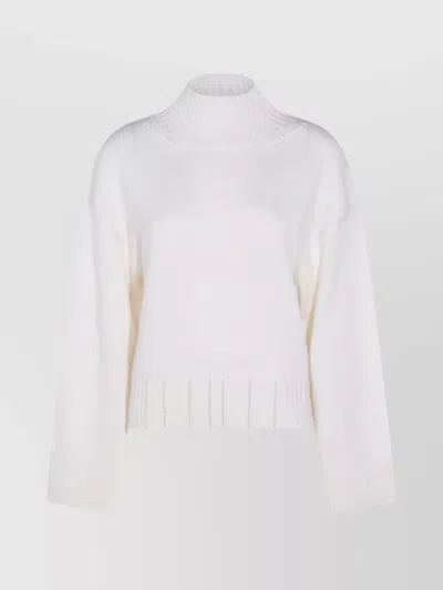 Fabiana Filippi Knitwear Crewneck Dropped Shoulders In White