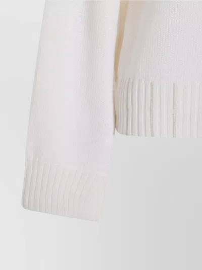 Fabiana Filippi Knitwear Crewneck Dropped Shoulders In White