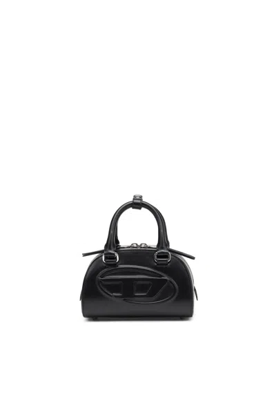 Diesel 1dr Dome-leather Bowling Bag In Black