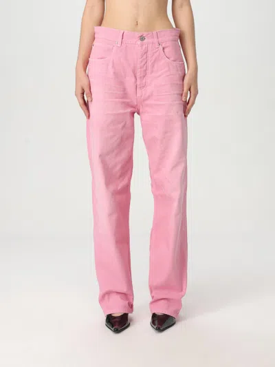 Balenciaga Wide-leg Baby Pink Jeans In Pink