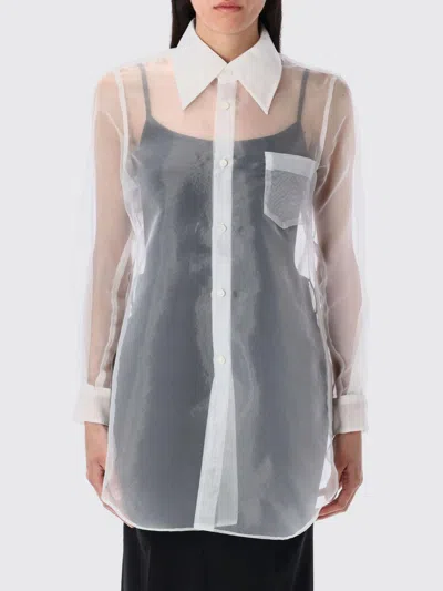 Comme Des Garçons Layered Wool Mesh And Tulle Shirt