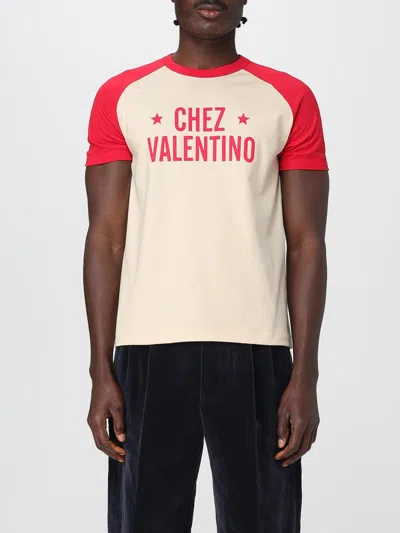 Valentino Short Sleeves Graphic Print In Neutral