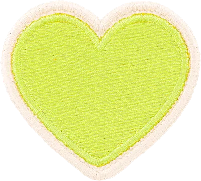 Stoney Clover Lane Lime Rolled Embroidery Heart Patch