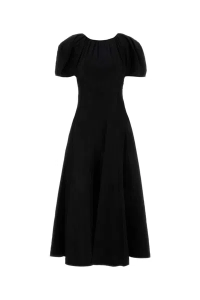 Tory Burch Dress Made Of Linen And Viscose In Black
