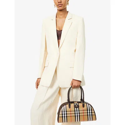 Burberry Highlands Bowling Bag In Neutral
