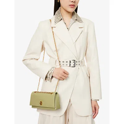 Marc Jacobs Womens Reed The Dual Chain Mini Leather Cross Body Bag