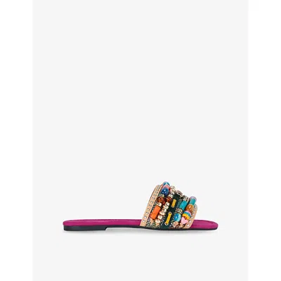 Kurt Geiger Beaded Southbank Slides In Multi
