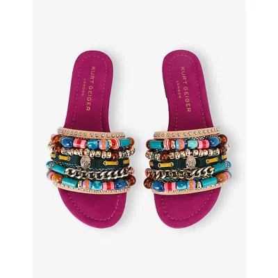 Kurt Geiger Beaded Southbank Slides In Multi