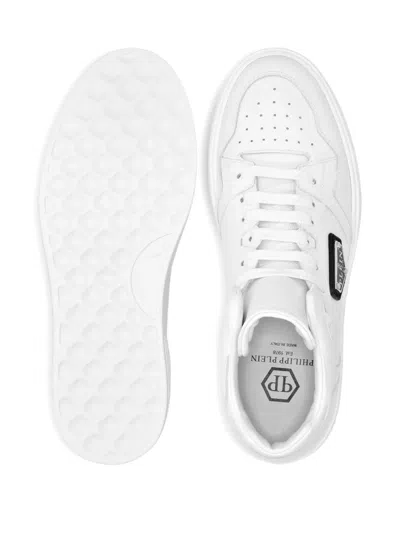 Philipp Plein Leather Hi-top Sneakers In White