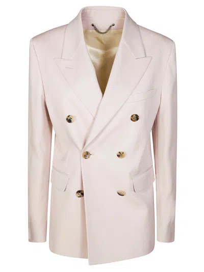 Golden Goose Light Pink Double-breasted Wool Jacket