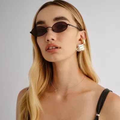 Le Specs Love Train 51mm Oval Sunglasses In Black